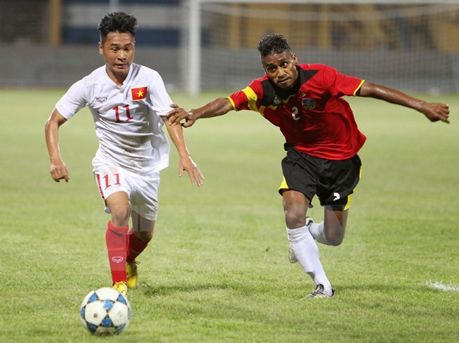 Vietnam cosecha primera victoria en campeonato regional de fútbol sub-19 ảnh 1 Vietnam cosecha primera victoria en campeonato regional de fútbol sub-19 ảnh 1
