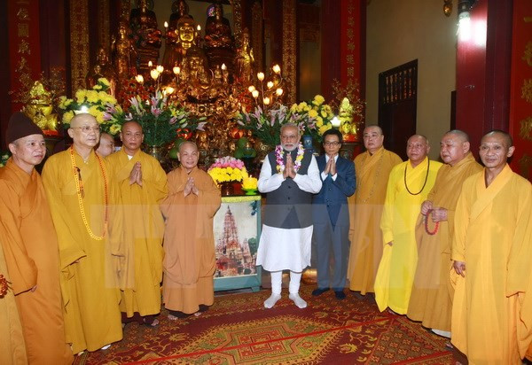 Premier indio se reúne con budistas vietnamitas ảnh 1 Premier indio se reúne con budistas vietnamitas ảnh 1