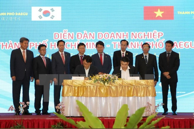 Foro empresarial promueve comercio entre ciudades vietnamita y sudcoreana ảnh 1 Foro empresarial promueve comercio entre ciudades vietnamita y sudcoreana ảnh 1