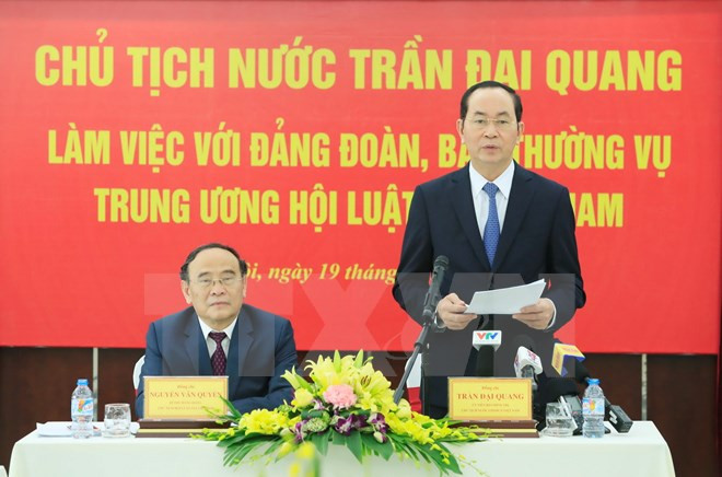 Vietnam continuará facilitando actividades de la Asociación de Juristas, afirmó Presidente ảnh 1 Vietnam continuará facilitando actividades de la Asociación de Juristas, afirmó Presidente ảnh 1