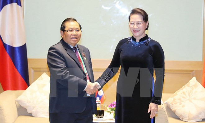 Presidenta del Parlamento vietnamita recibe a líderes legislativos extranjeros ảnh 1 Presidenta del Parlamento vietnamita recibe a líderes legislativos extranjeros ảnh 1