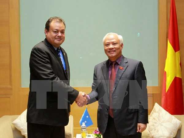 Parlamentos de Vietnam y Estados Federados de Micronesia buscan mejorar cooperación legislativa ảnh 1 Parlamentos de Vietnam y Estados Federados de Micronesia buscan mejorar cooperación legislativa ảnh 1