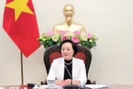 La viceprimera ministra vietnamita Pham Thi Thanh Tra preside la reunión (Foto: VNA)