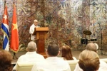 El secretario de Organización del Comité Central del PCC, Roberto Morales Ojeda, interviene en la cita (Foto: VNA)