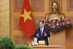 El primer ministro de Vietnam, Pham Minh Chinh, habla en la cita (Foto: VNA)