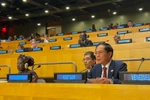 El viceprimer ministro vietnamita Bui Thanh Son interviene en la cita (Foto: VNA)