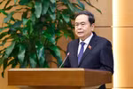 El presidente de la Asamblea Nacional de Vietnam, Tran Thanh Man, interviene en la cita (Foto: VNA)