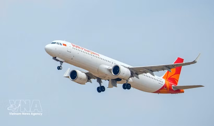 Avión de la aerolínea Sun PhuQuoc Airways. (Fuente: VNA)