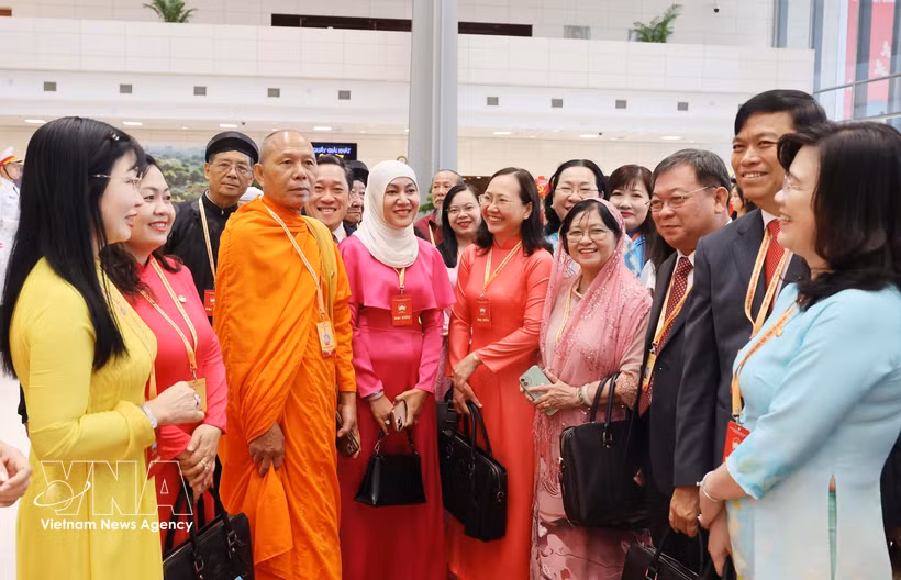 Delegados en el XI Congreso Nacional del Comité Central del Frente de la Patria de Vietnam. (Fuente: VNA)
