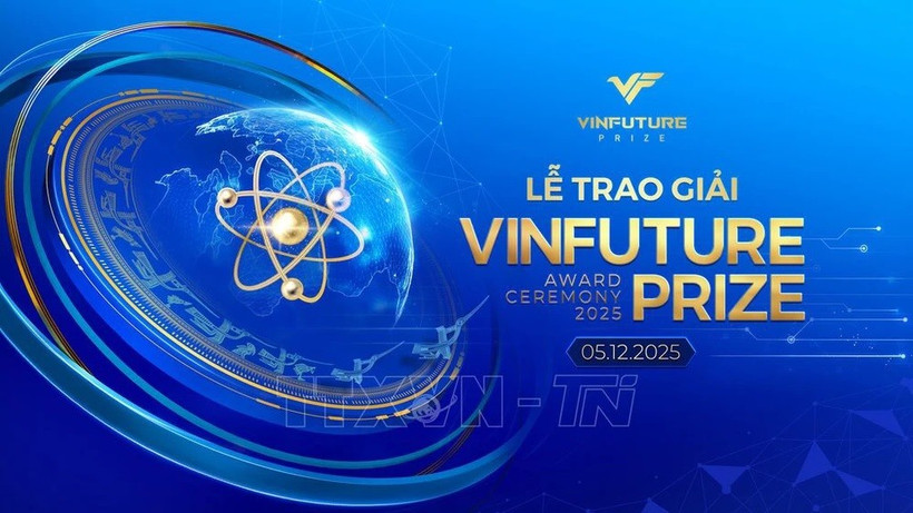 La ceremonia de entrega del Premio VinFuture 2025 tendrá lugar el 5 de diciembre en Hanoi. (Foto: VNA)