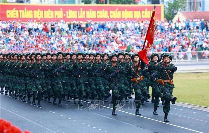 Una de las actividades en un mitin conmemorativo al 70 aniversario de la Victoria de Dien Bien Phu. (Fuente: VNA)