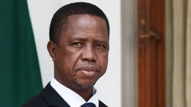 El expresidente de Zambia, Edgar Lungu. (Fuente: Internet)
