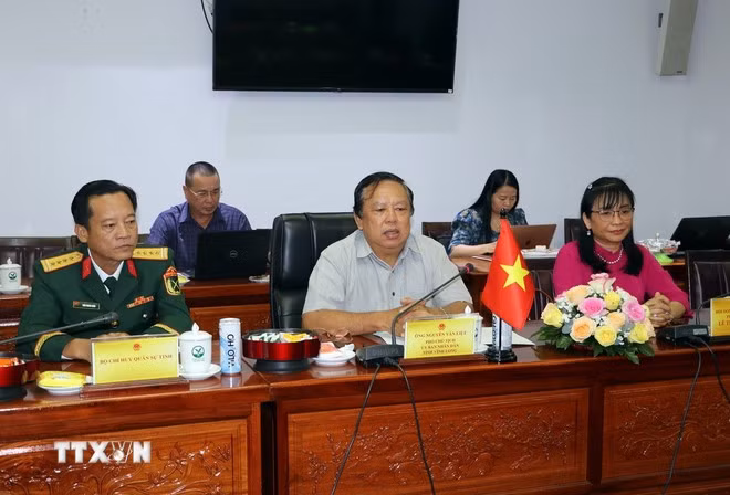 El vicepresidente del Comité Popular provincial Nguyen Van Liet habla en el evento. (Fuente: VNA)