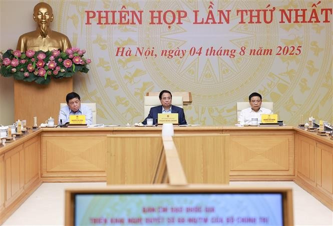 El primer ministro vietnamita, Pham Minh Chinh, en el evento. (Fuente: VNA)