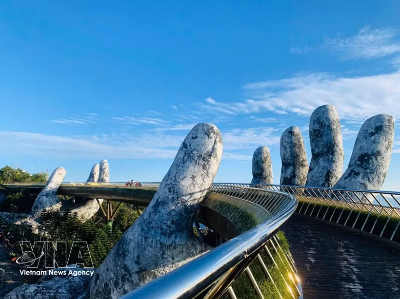 El puente dorado en Da Nang. (Fuente: VNA)