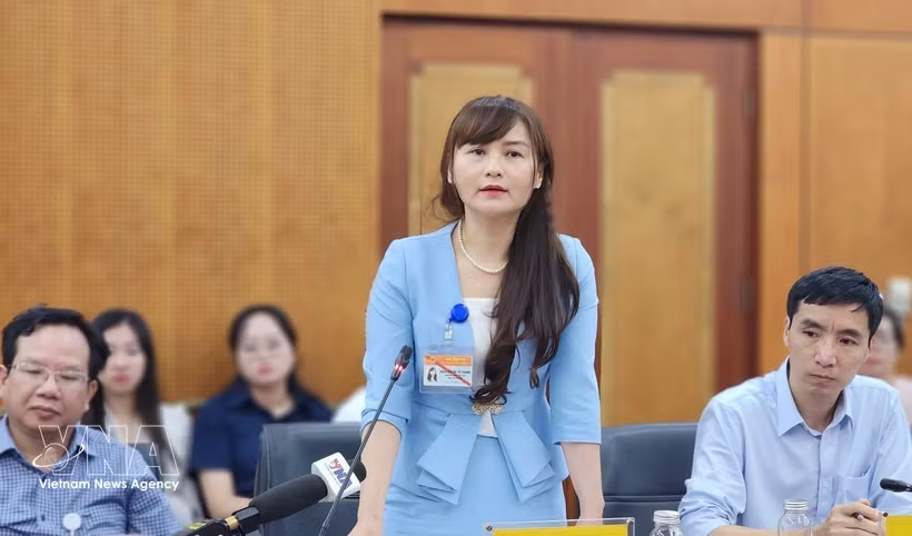 Nguyen Thi Tu Thanh, subdirectora del Departamento de Asuntos del Gobierno Local, en el evento. (Fuente: VNA)