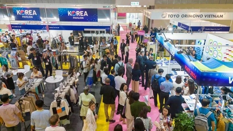 En la Exposición Internacional de la Industria Textil y de la Tecnología de Confección de Vietnam (VIATT) 2024. (Fuente: VNA)