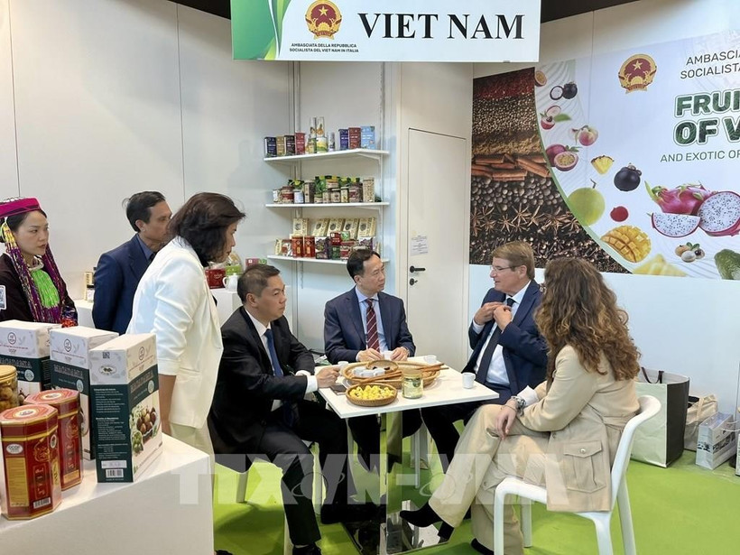 La Embajada de Vietnam en Italia participó en la 41ª Feria agrícola Macfrut, celebrada en Rimini, región de Emilia-Romagna (Italia). (Fuente: VNA)
