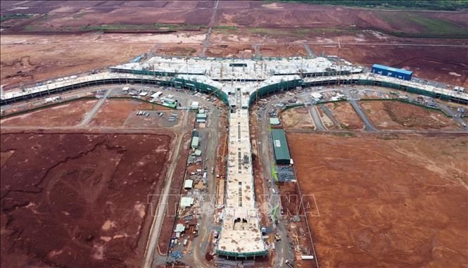 Sitio de construcción de la terminal del Aeropuerto Internacional de Long Thanh. (Fuente: VNA)