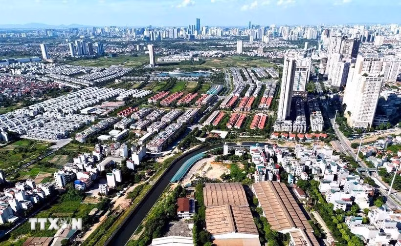 Algunos proyectos inmobiliarios en el distrito de Ha Dong, Hanoi. (Foto: VNA)