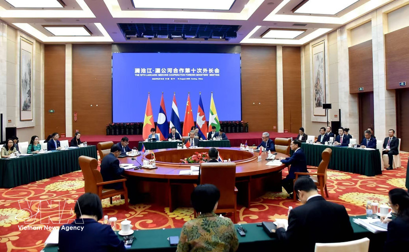 Vista de la décima reunión de Ministros de Asuntos Exteriores de la Cooperación Mekong-Lancang (MLC), celebrada en 2025 en la ciudad de Anning, en Kunming, provincia china de Yunnan. (Foto: VNA)
