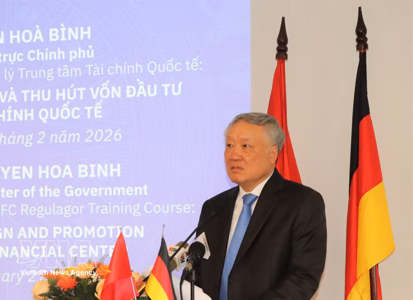 El viceprimer ministro permanente Nguyen Hoa Binh en el evento. (Fuente: VNA)