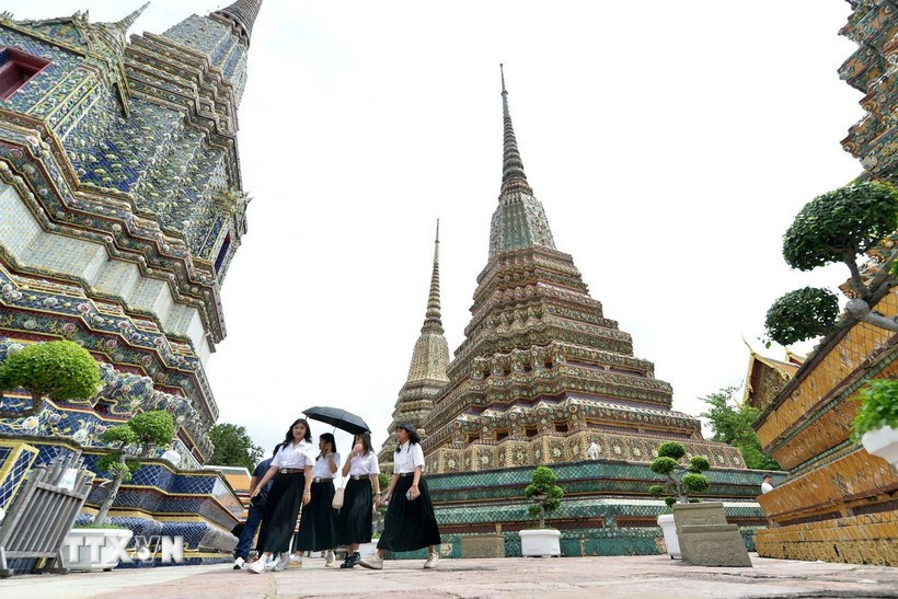 Visitantes en Bangkok, Tailandia. (Fuente: Xinhua/VNA)