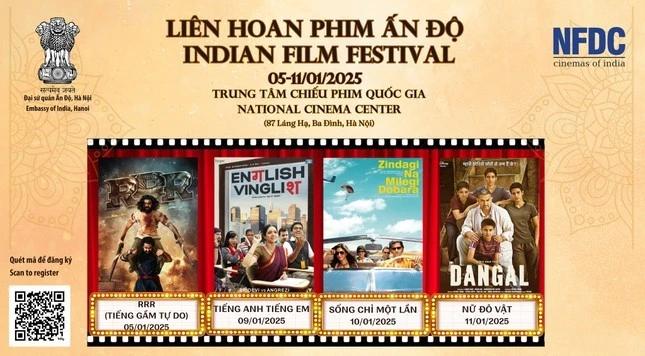 Celebrarán Festival de Cine Indio 2025 en Vietnam. (Fuente: Internet)