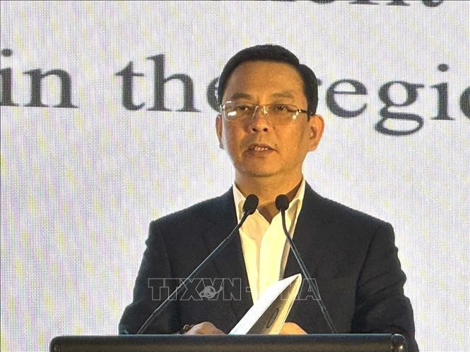 El vicepresidente de VUFO, Dong Huy Cuong, habla en el evento. (Fuente: VNA)