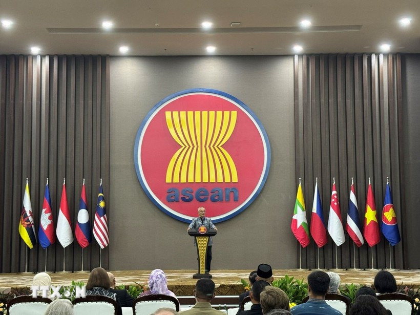 El presidente de Timor Leste, José Ramos Horta, habla en la Secretaría de la ASEAN.