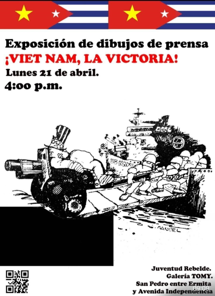 La exposición de humor gráfico “Vietnam, ¡La Victoria!” revive una vez más la épica historia del pueblo vietnamita. (Fuente: VNA)