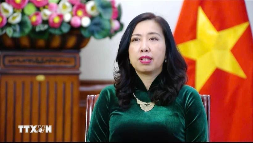 La viceministra de Relaciones Exteriores, Le Thi Thu Hang. (Fuente: VNA)