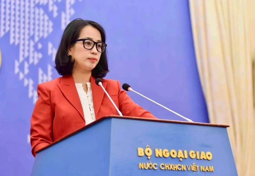 La vocera del Ministerio de Relaciones Exteriores de Vietnam, Pham Thu Hang. (Fuente: VNA)