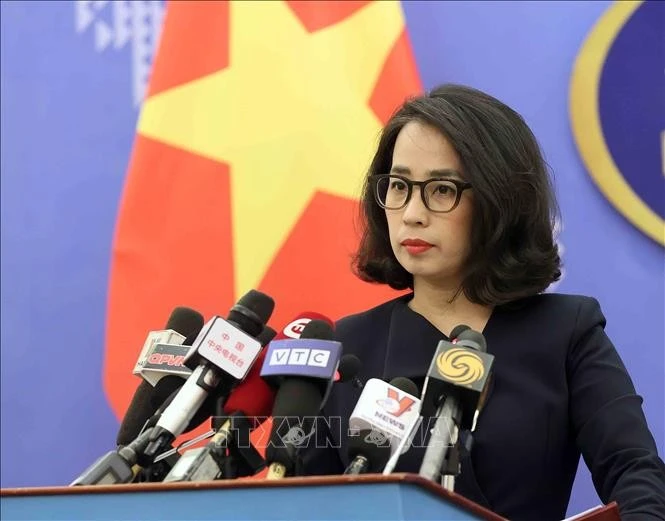 La portavoz del Ministerio de Relaciones Exteriores de Vietnam, Pham Thu Hang. (Fuente: VNA)