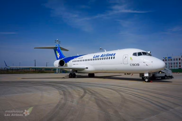 Avión Comac 909 de Lao Airlines. (Fuente: Lao Airlines)
