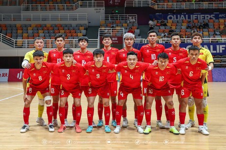 La selección vietnamita de futsal masculino. (Fuente: VNA)