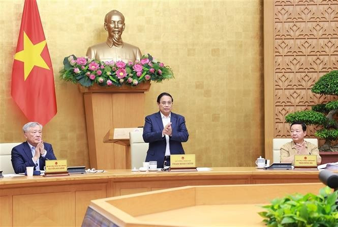 El primer ministro de Vietnam,Pham Minh Chinh, en el evento. (Fuente: VNA)