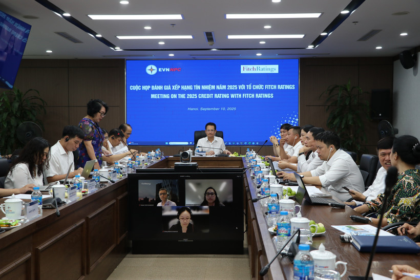 Nguyen Duc Thien, director general de EVNNPC, en la reunión. (Foto: https://npc.com.vn/)