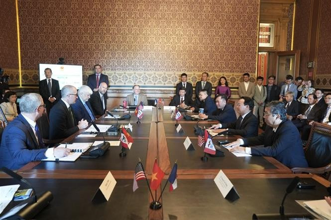 Panorama de la reunión. (Fuente: VNA)