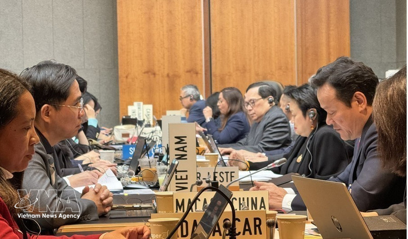 Representantes vietnamita en la reunión. (Fuente: VNA)