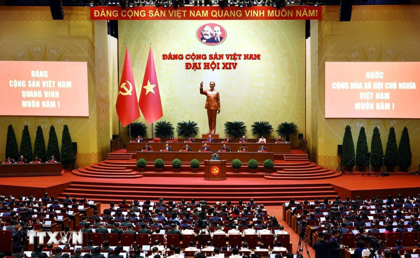 En el XIV Congreso Nacional del Partido Comunista de Vietnam. (Fuente: VNA)
