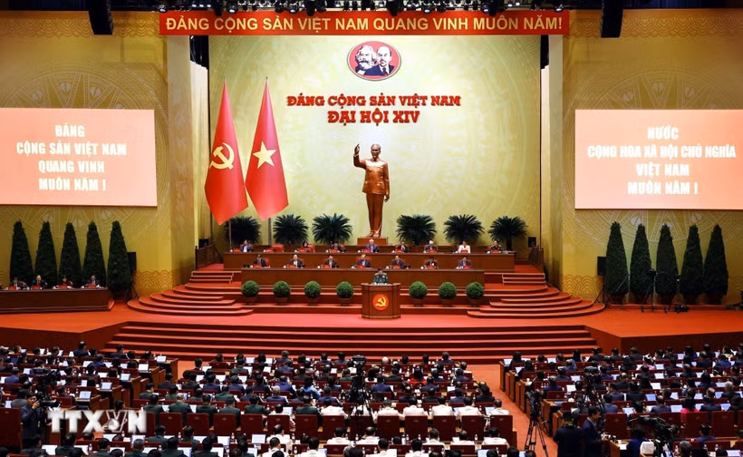 En el XIV Congreso Nacional del Partido Comunista de Vietnam. (Fuente: VNA)