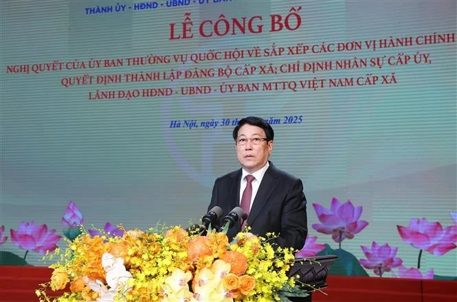 El presidente de Vietnam, Luong Cuong, habla en el evento. (Fuente: VNA)
