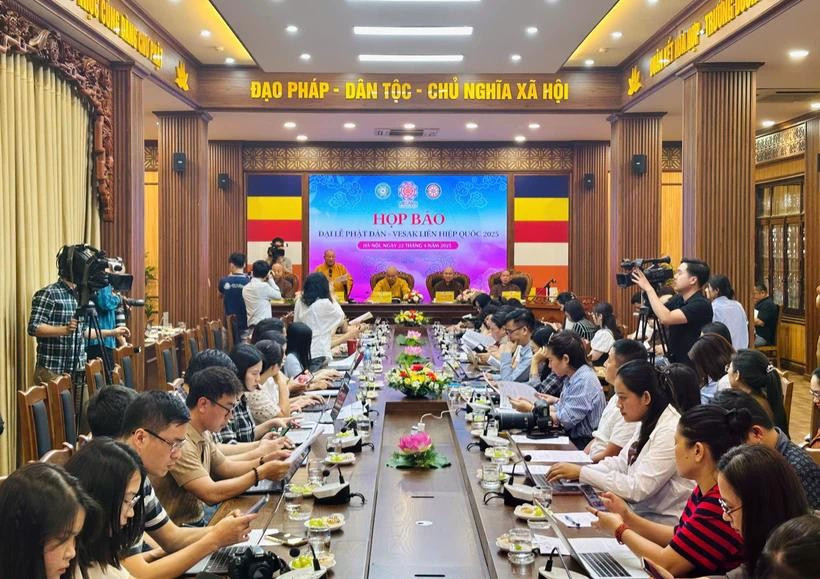 Panorama de la rueda de prensa. (Fuente: VNA)