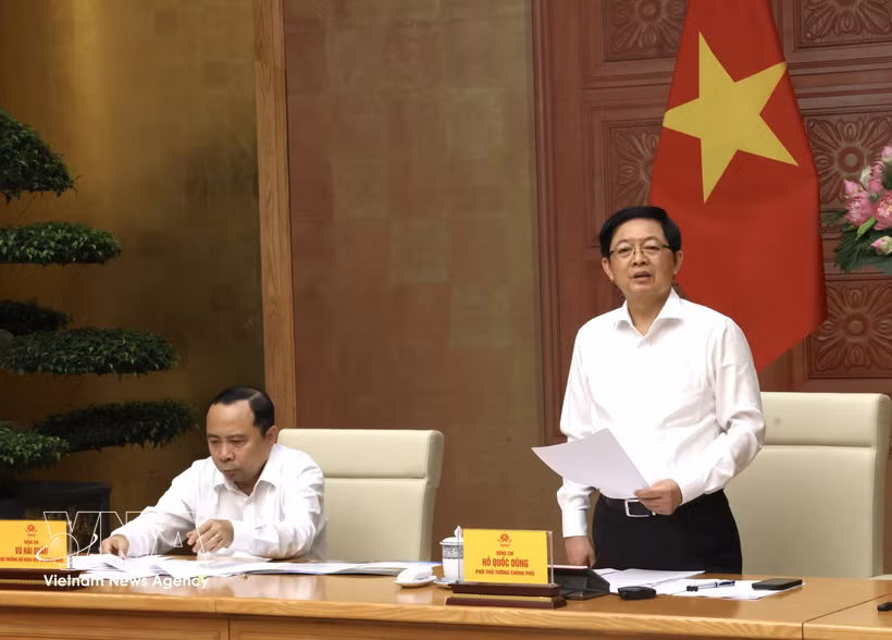 El viceprimer ministro vietnamita Ho Quoc Dung en el evento. (Fuente: VNA)