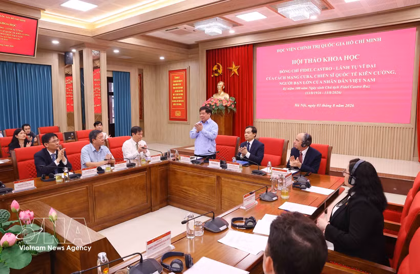 Panorama de la reunión. (Fuente: VNA)