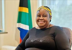La embajadora de Sudáfrica en Vietnam, Vuyiswa Tulelo. (Fuente: VNA)