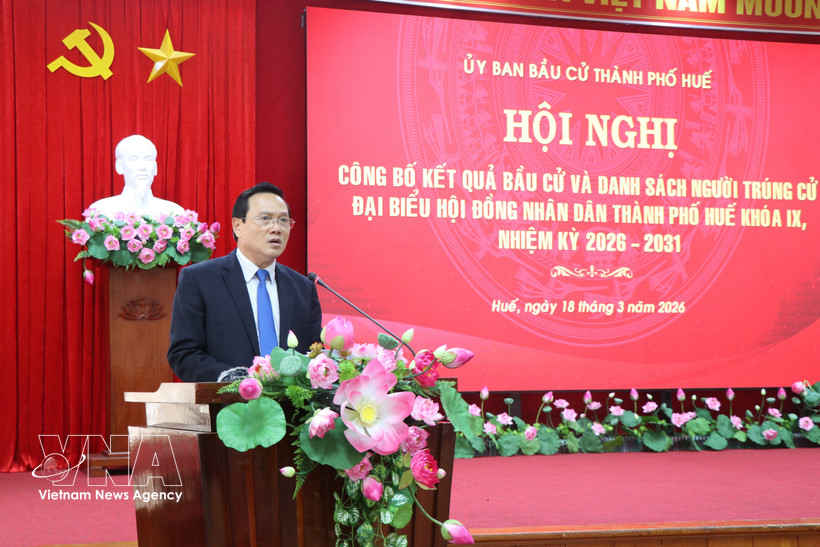 El vicepresidente permanente del Consejo Popular municipal Nguyen Quang Tuan en el evento. (Fuente: VNA)