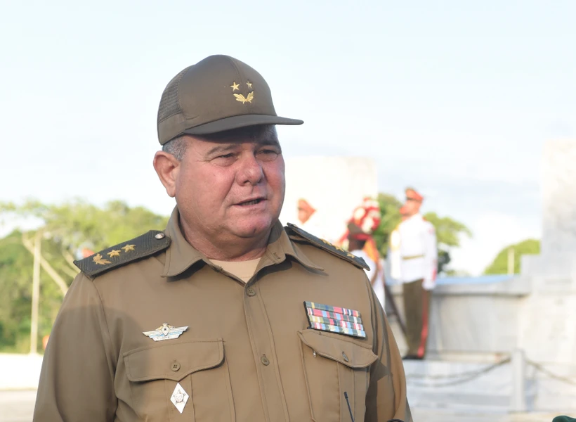 El General de División Víctor Leonardo Rojo Ramos, jefe de la Dirección Política del Ministerio de las Fuerzas Armadas Revolucionarias de Cuba. (Fuente: VNA)