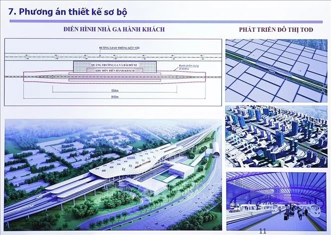 Diseño preliminar del proyecto del ferrocarril de alta velocidad Norte-Sur. (Fuente: VNA)